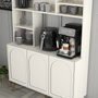 Hanah Home Lyon 120 Mueble Bar para Café - Crema y Nogal